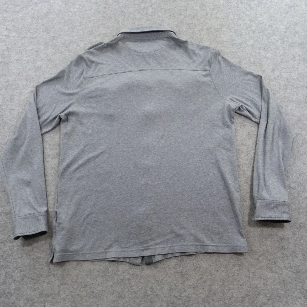 Banana Republic Shirt Mens Extra Large Gray Button Luxury Touch Long Sleeve